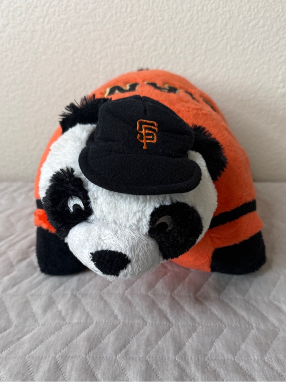 San Francisco Giants Plush Panda with Team Cap - Orange & Black Pillow Pet
